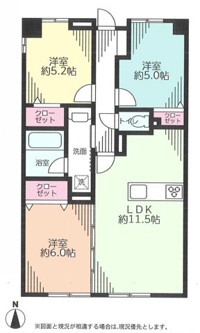 マンション7階の間取り図 マンション7階の間取り図