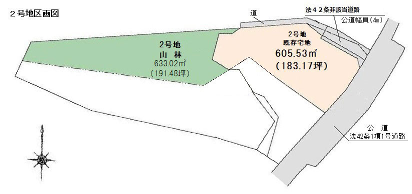 大磯町東小磯の土地の区画図